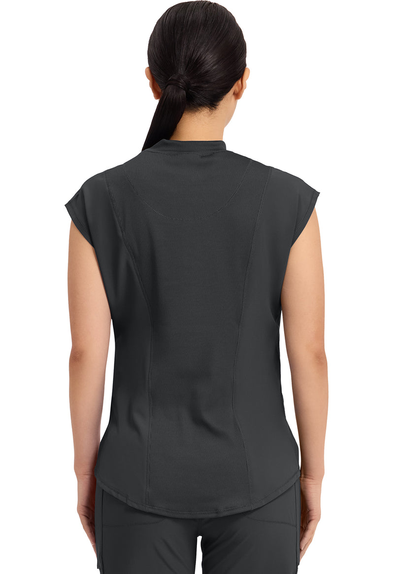 Black - Cherokee IN Infinity Women Scrub Top - Back View