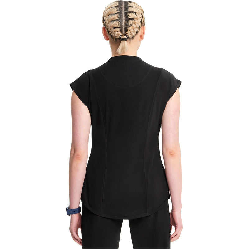 black - Mock Neck Top