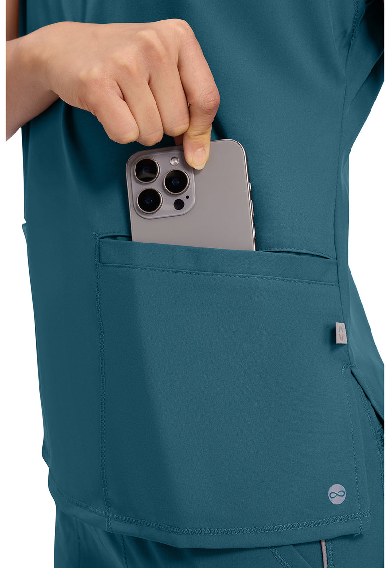 caribbean blue - Mock Neck Top (View 3)