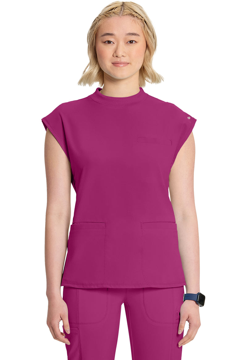 Future Fuchsia - Cherokee IN Infinity Women Scrub Top - Front View