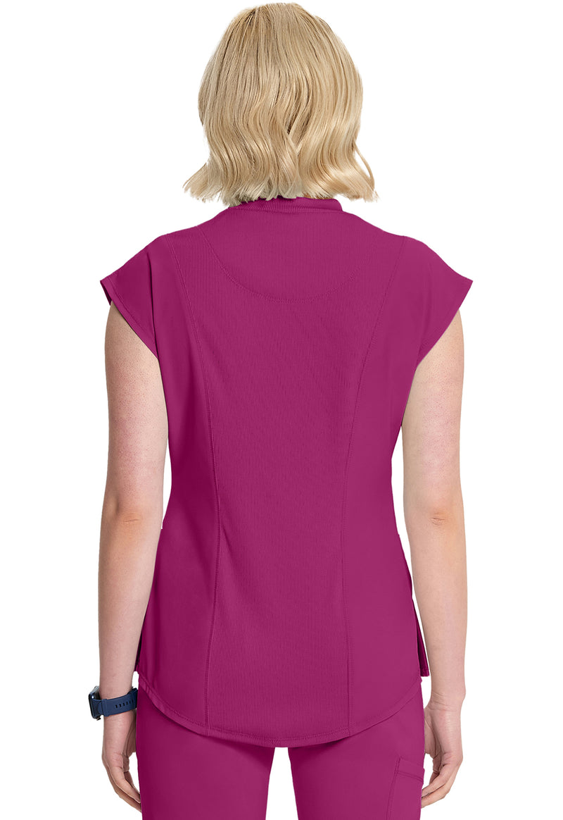 Future Fuchsia - Cherokee IN Infinity Women Scrub Top - Back View