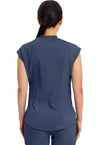 Navy - Cherokee IN Infinity Women Scrub Top - Back View