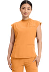 Orange Sunrise - Cherokee IN Infinity Women Scrub Top - Front View