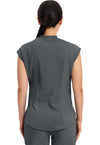 Pewter - Cherokee IN Infinity Women Scrub Top - Back View