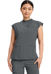 Pewter - Cherokee IN Infinity Women Scrub Top - Front View