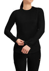 Black - Long Sleeve Underscrub Knit Tee (View 2)