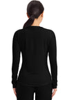 Black - Long Sleeve Underscrub Knit Tee (Back)