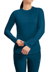 Caribbean Blue - Long Sleeve Underscrub Knit Tee (View 2)