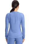 Ciel Blue - Long Sleeve Underscrub Knit Tee (Back)