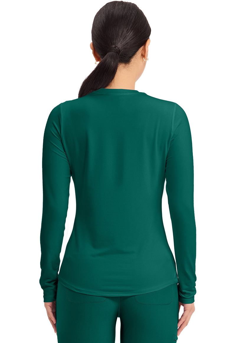 Hunter Green - Long Sleeve Underscrub Knit Tee (Back)