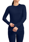 Navy - Long Sleeve Underscrub Knit Tee (View 2)
