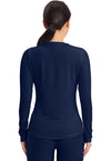 Navy - Long Sleeve Underscrub Knit Tee (Back)
