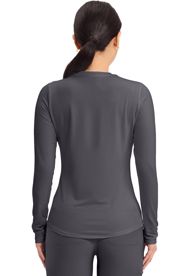 Pewter - Long Sleeve Underscrub Knit Tee (Back)