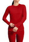 Red - Long Sleeve Underscrub Knit Tee (View 2)