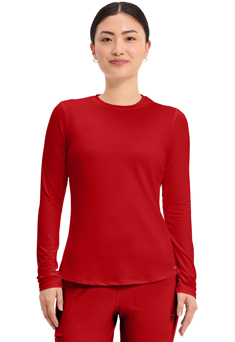 Red - Long Sleeve Underscrub Knit Tee