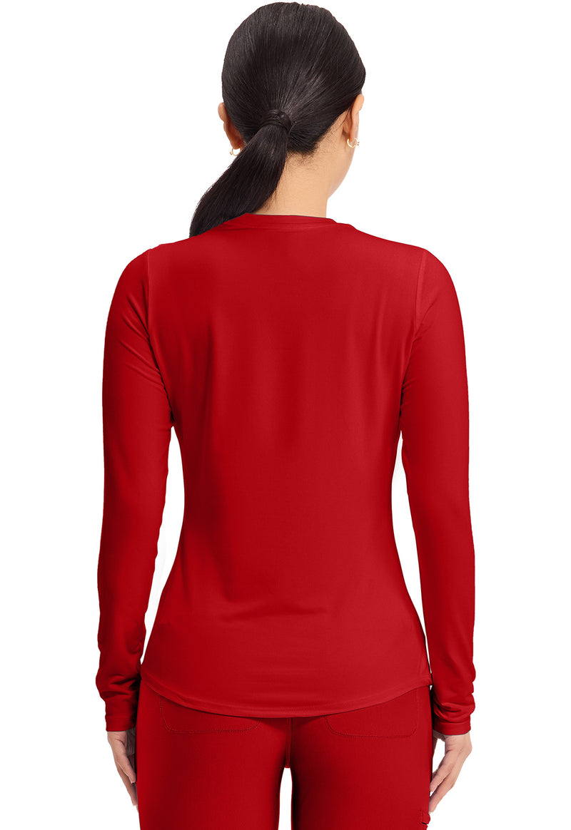 Red - Long Sleeve Underscrub Knit Tee (Back)