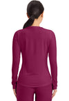 Wine - Long Sleeve Underscrub Knit Tee (Back)