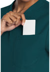 Caribbean Blue - Unisex V-Neck Scrub Top (View 2)