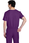Eggplant - Cherokee WW Originals Ultra Unisex Scrub Top - Back View