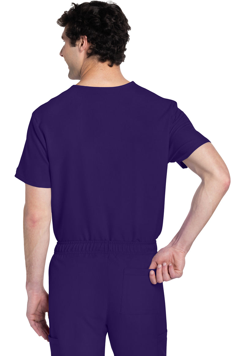 Grape - Cherokee WW Originals Ultra Unisex Scrub Top - Back View