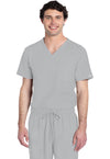 Grey - Cherokee WW Originals Ultra Unisex Scrub Top - Front View