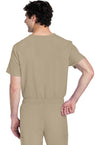 Khaki - Cherokee WW Originals Ultra Unisex Scrub Top - Back View