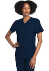 Navy - Cherokee WW Originals Ultra Unisex Scrub Top - Front View