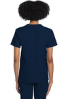 Navy - Cherokee WW Originals Ultra Unisex Scrub Top - Back View