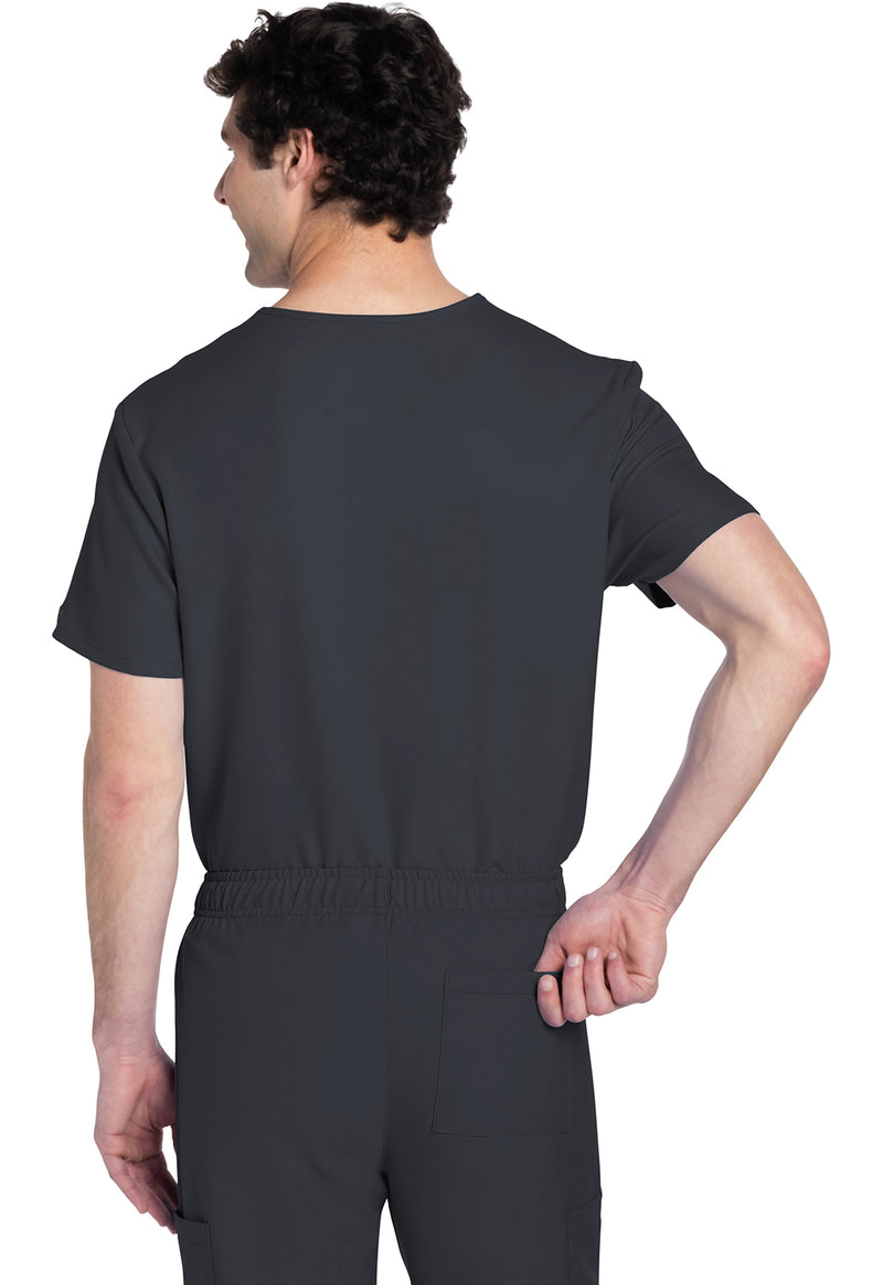 Pewter - Cherokee WW Originals Ultra Unisex Scrub Top - Back View