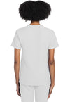 White - Cherokee WW Originals Ultra Unisex Scrub Top - Back View