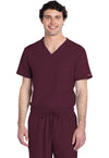 Wine - Cherokee WW Originals Ultra Unisex Scrub Top - Front View