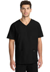 Black - Cherokee WW Originals Ultra Men Scrub Top - Front View