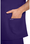 Grape - Men's 3-Pocket V-Neck Scrub Top (View 3)