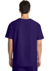Grape - Cherokee WW Originals Ultra Men Scrub Top - Back View