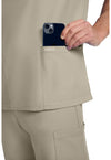 khaki - Men's Tuck-in V-Neck Top (View 4)