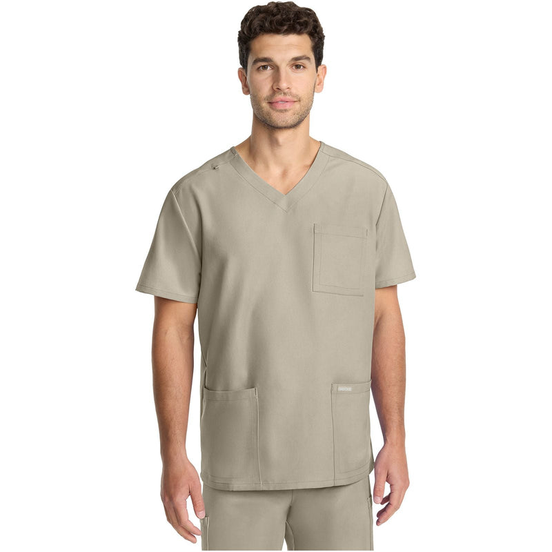 khaki - Men's Tuck-in V-Neck Top