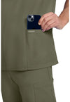 olive - Men's Tuck-in V-Neck Top (View 4)