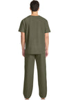 Olive - Cherokee WW Originals Ultra Men Scrub Top - Back View