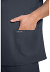 Pewter - Men's 3-Pocket V-Neck Scrub Top (View 3)