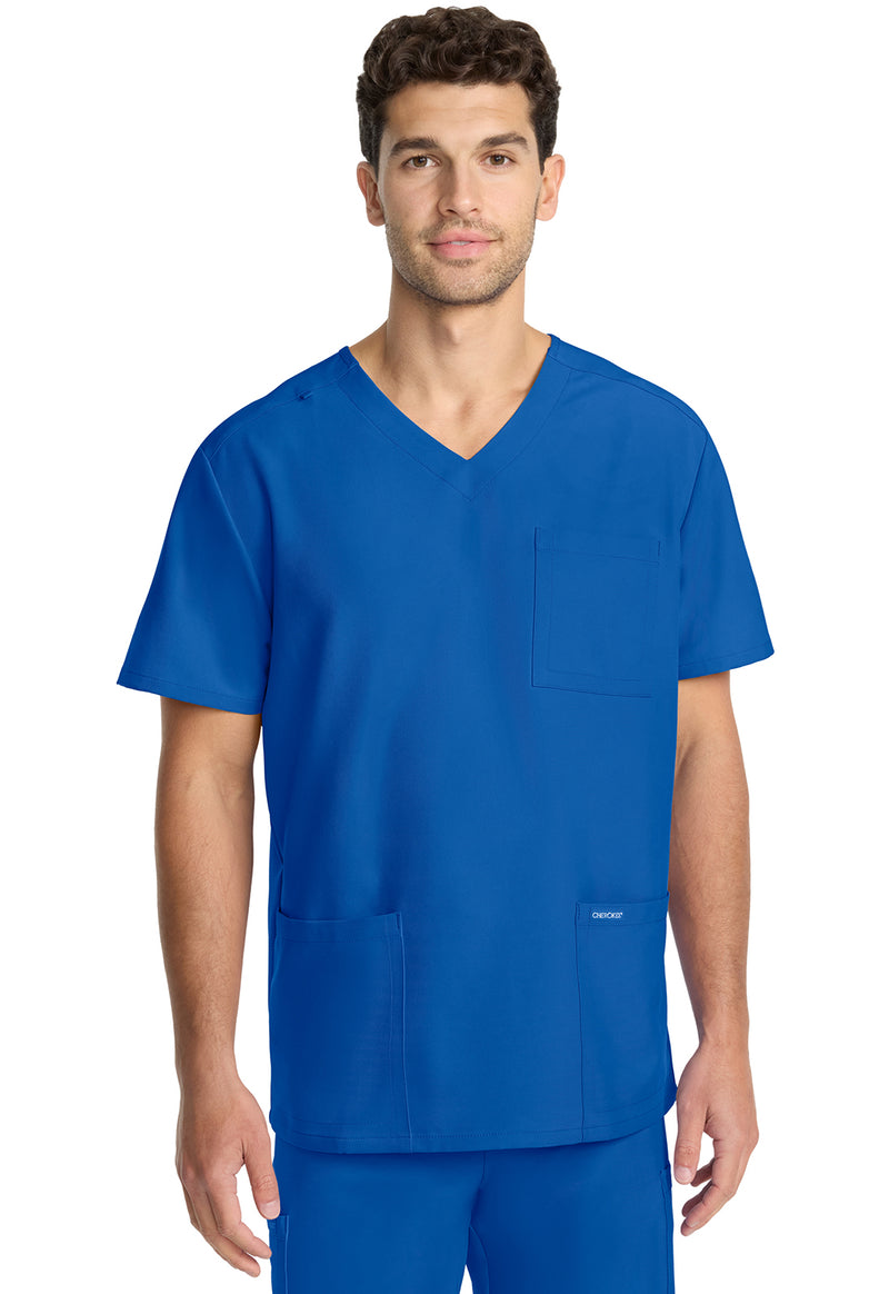 Royal - Cherokee WW Originals Ultra Men Scrub Top - Front View