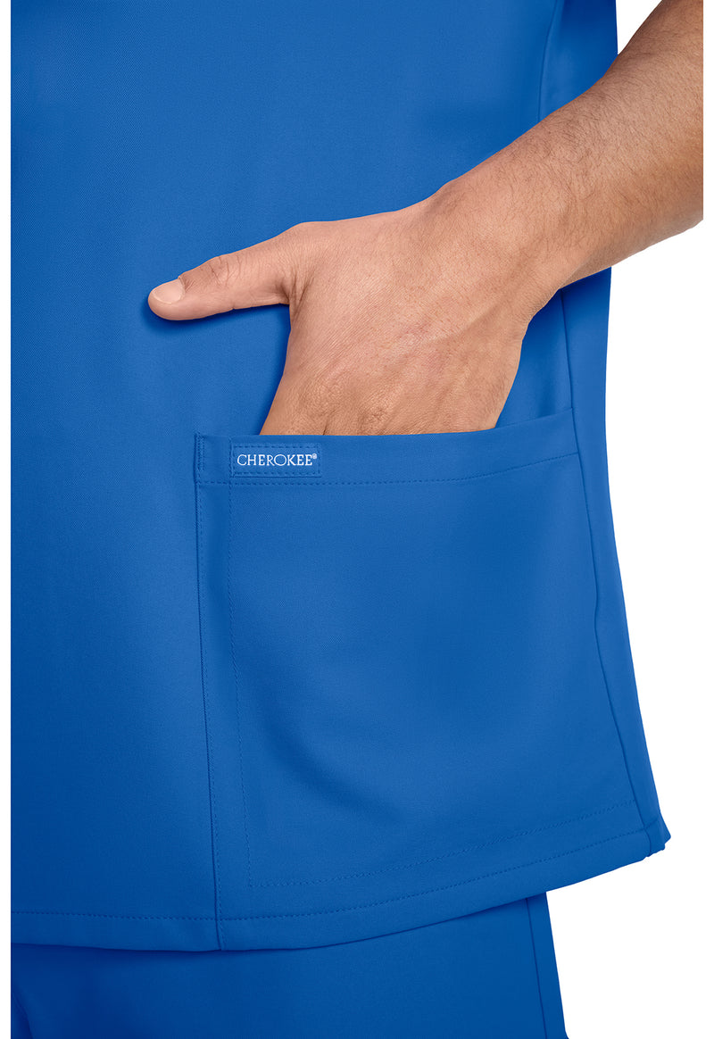 Royal - Men's 3-Pocket V-Neck Scrub Top (View 3)