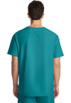 Teal Blue - Cherokee WW Originals Ultra Men Scrub Top - Back View