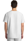 White - Cherokee WW Originals Ultra Men Scrub Top - Back View