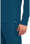 Caribbean Blue - Men's Long Sleeve Underscrub Knit Tee (View 3)