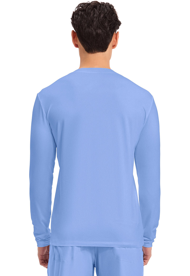 Ciel Blue - Men's Long Sleeve Underscrub Knit Tee (Back)