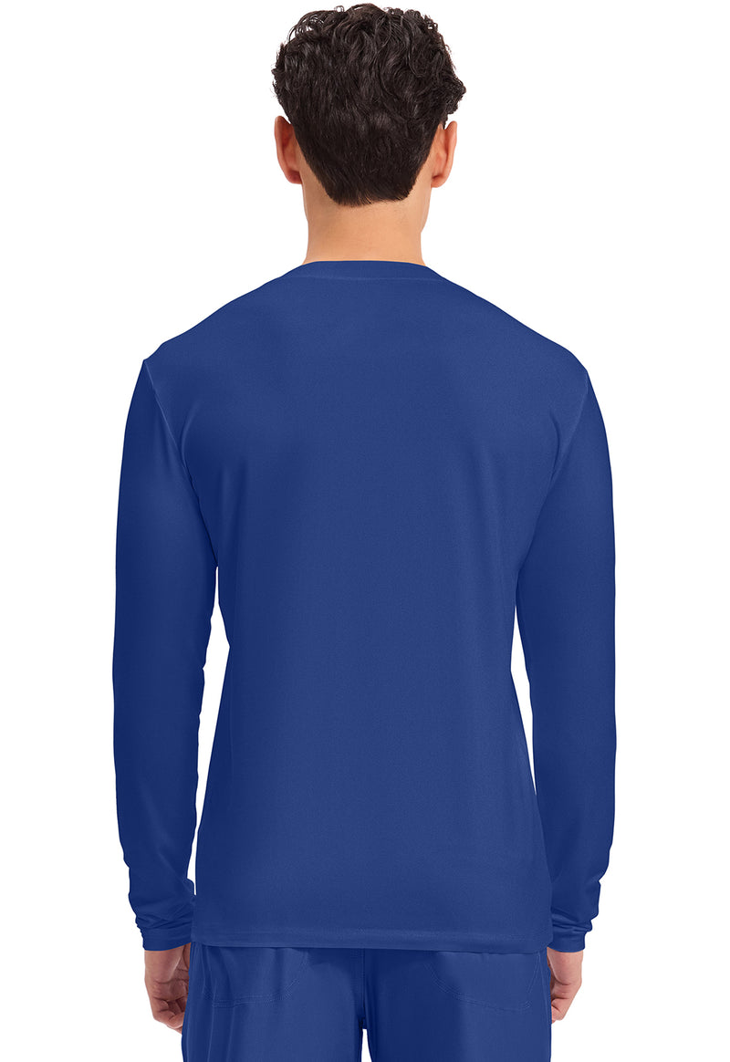 Galaxy Blue - Men's Long Sleeve Underscrub Knit Tee (Back)
