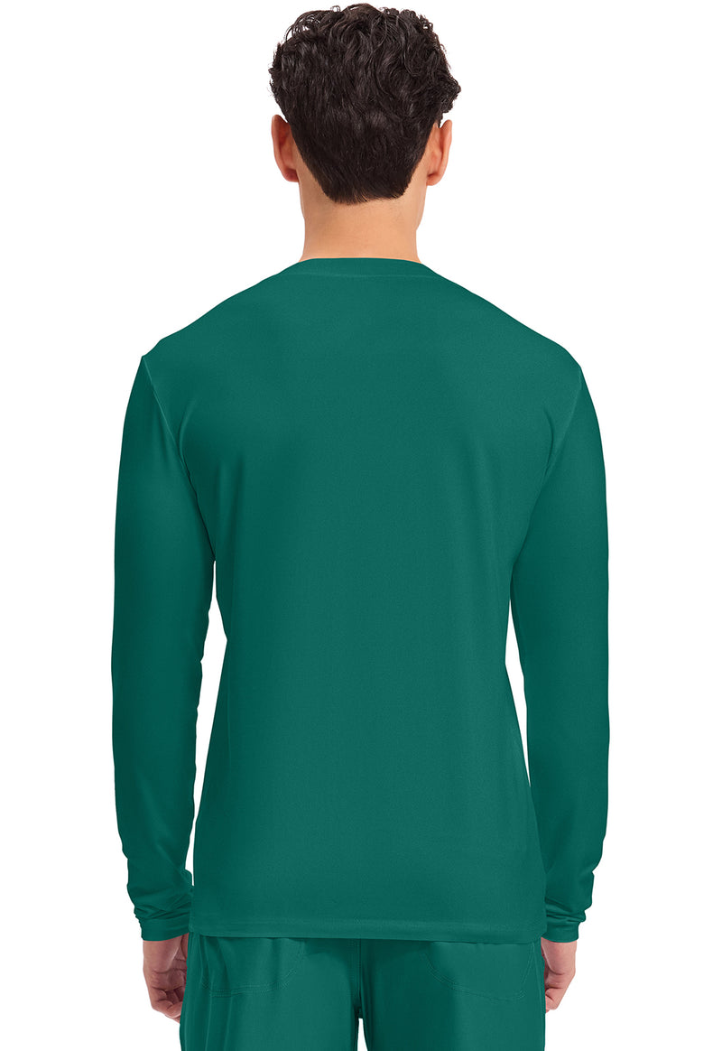 Hunter Green - Men's Long Sleeve Underscrub Knit Tee (Back)