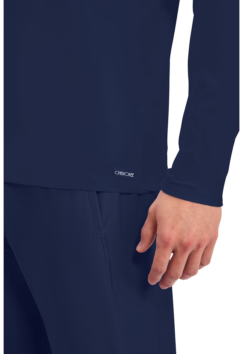 Navy - Men's Long Sleeve Underscrub Knit Tee (View 3)