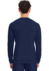 Navy - Men's Long Sleeve Underscrub Knit Tee (Back)