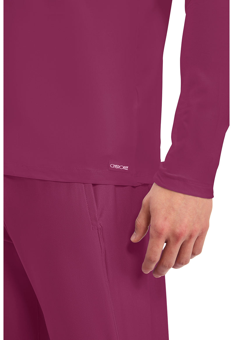 Wine - Men's Long Sleeve Underscrub Knit Tee (View 3)